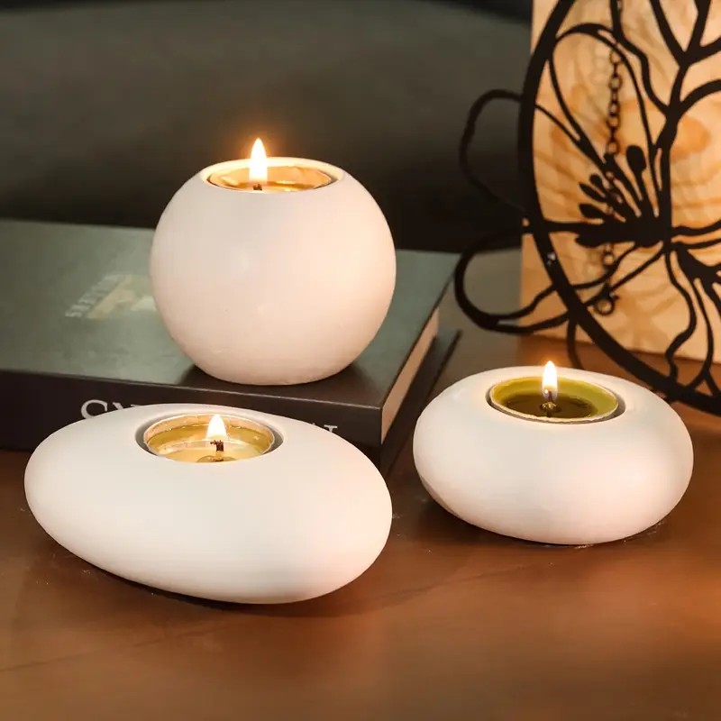 Candle Making Tutorial - ティーライトキャンドルホルダー樹脂シリコンモールド、クリスタルボール/球体エポキシ樹脂モールド、楕円形石膏コンクリートフラワーポット作成モールド