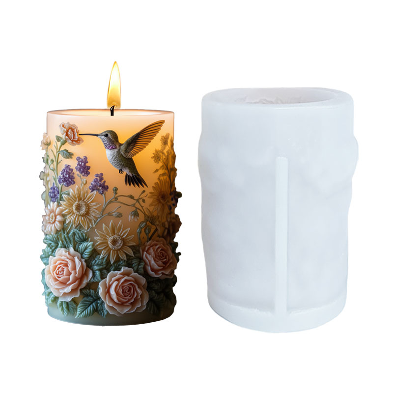 【春の花の言語】ハチドリとバラのエンボス加工キャンドルモール - Candle Making Supplies Wholesale のレビューと価格