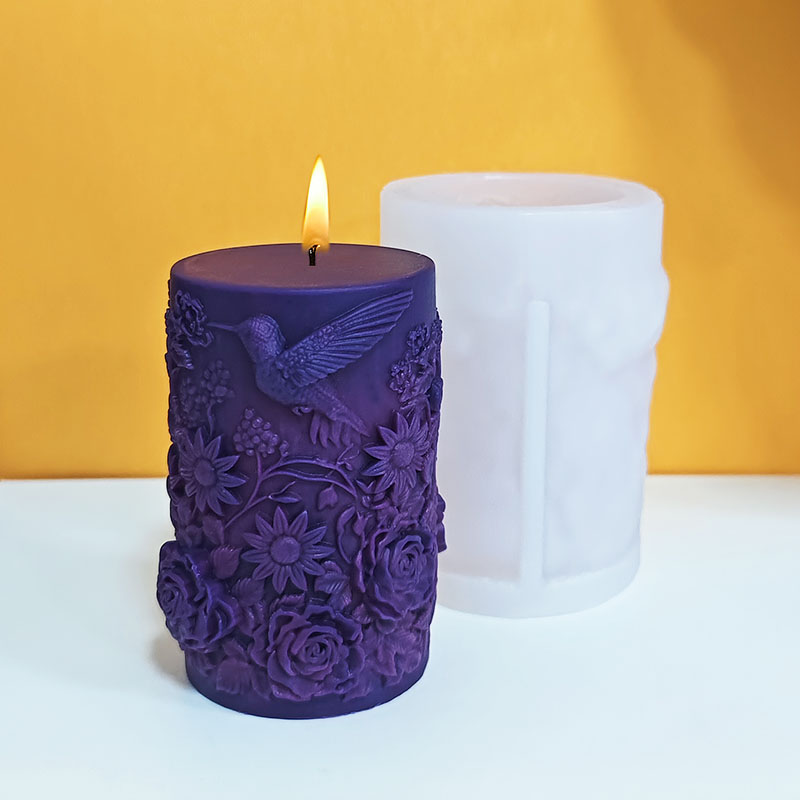 【春の花の言語】ハチドリとバラのエンボス加工キャンドルモール - Candle Making Supplies Wholesale のレビューと価格