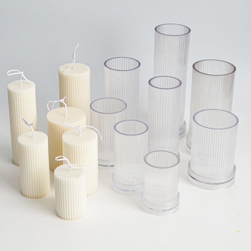 新しい DIY ピンストライプラウンド細かい歯円筒キャンドル - Candle Making Kit Diy のレビューと価格