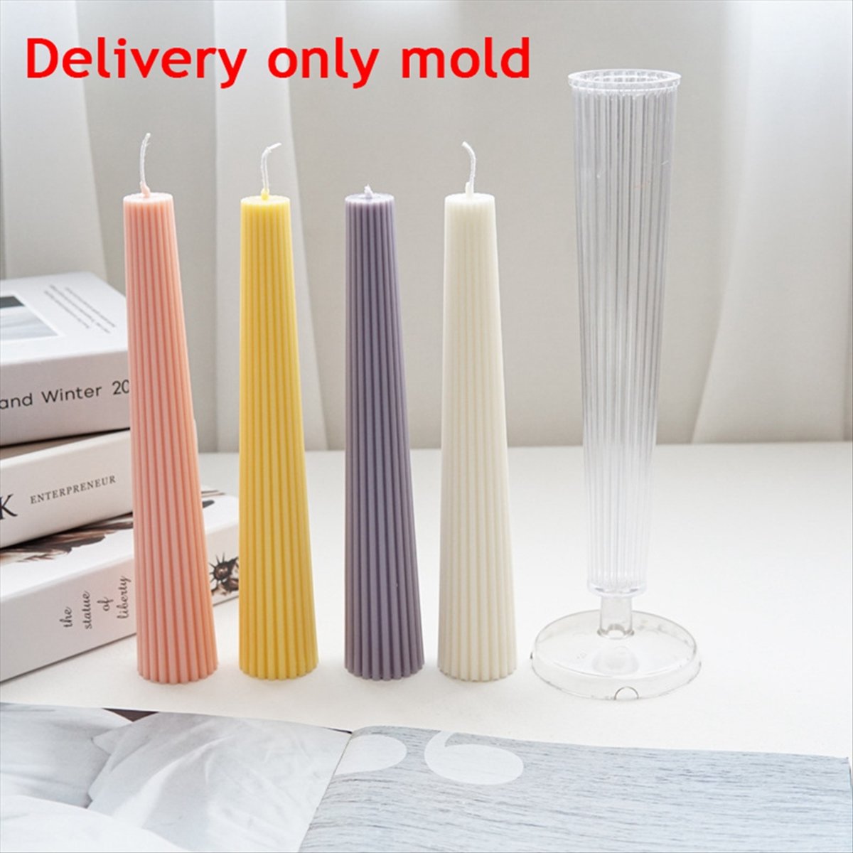 *ABAB ストライプ柄ロングポール円柱アロマキャンドルモー - Candle Making Kit Diy のレビューと価格