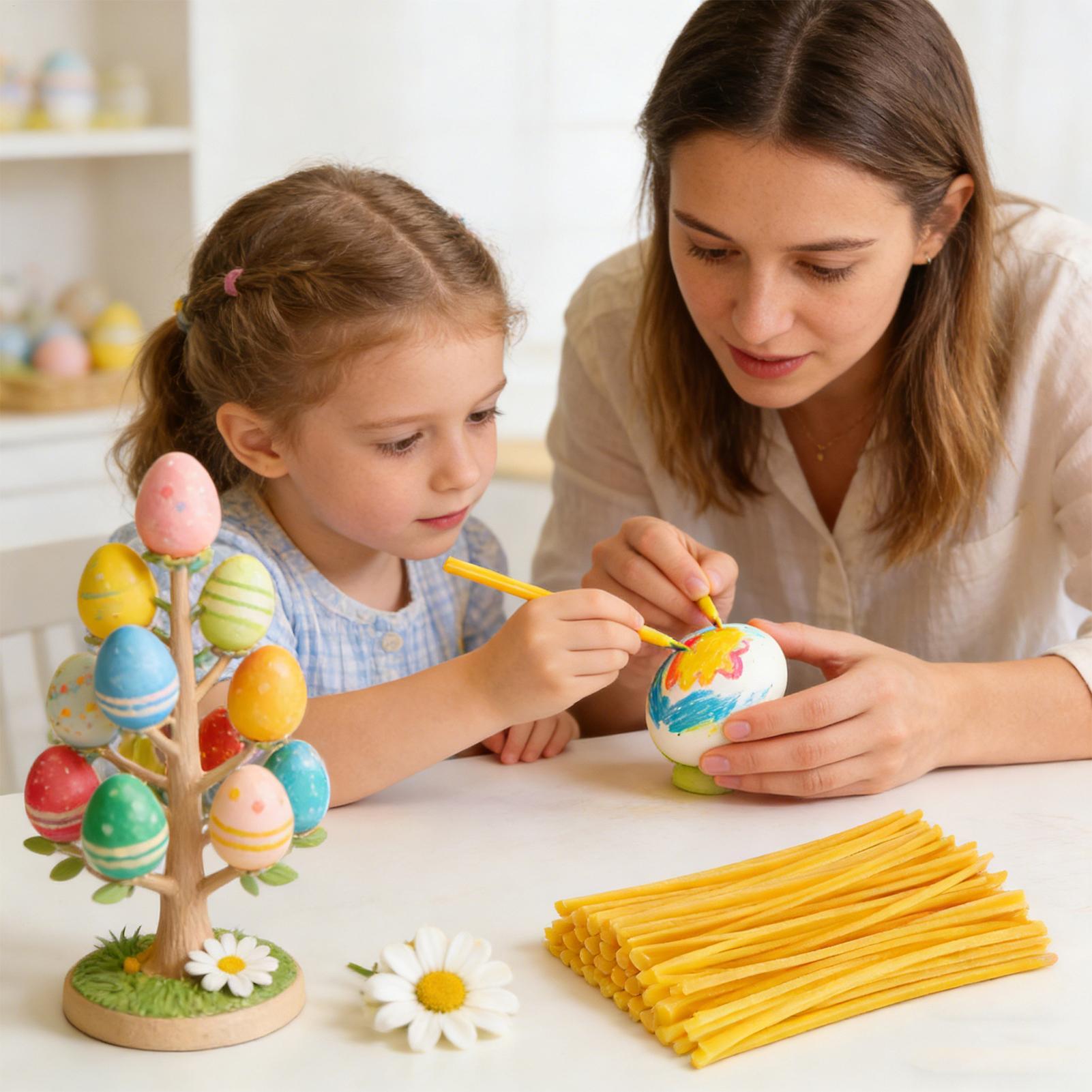 卵デコレーション用蜜蝋スティック120本 イースターアート用 - Candle Making Kit Diy のレビューと価格