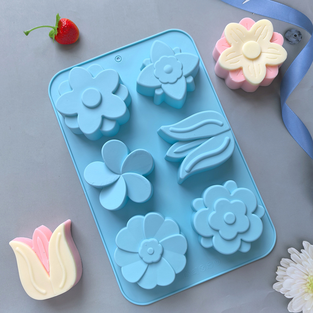 様々な花の形をしたシリコンモールド、石鹸やキャンドル作り、ケ - Candle Making Tutorial のレビューと価格