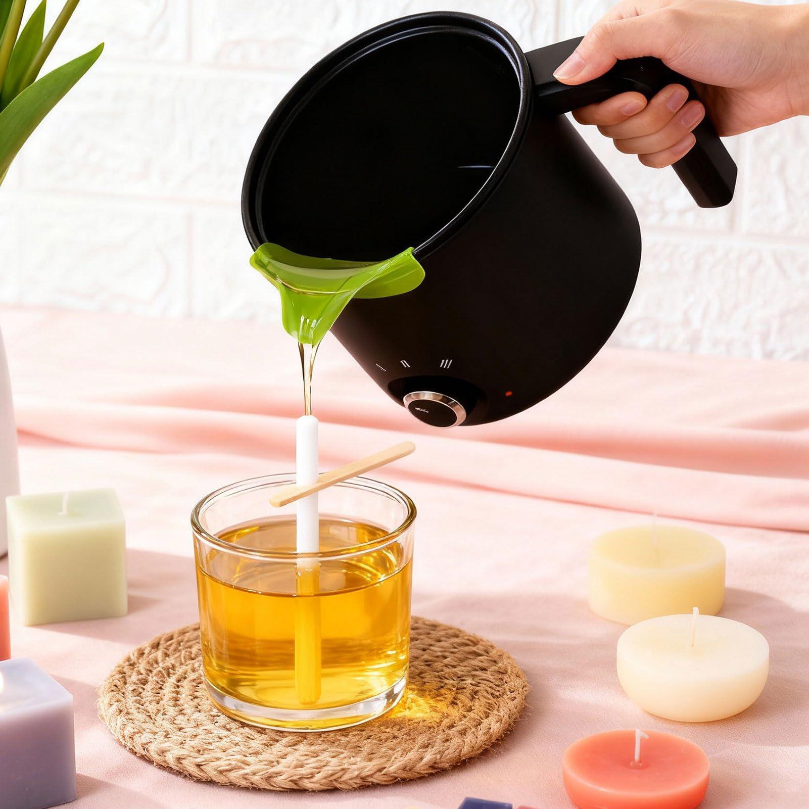 キャンドルワックス溶解ポット 1.5L 大型ステンレス製電気 - Candle Making Tutorial のレビューと価格